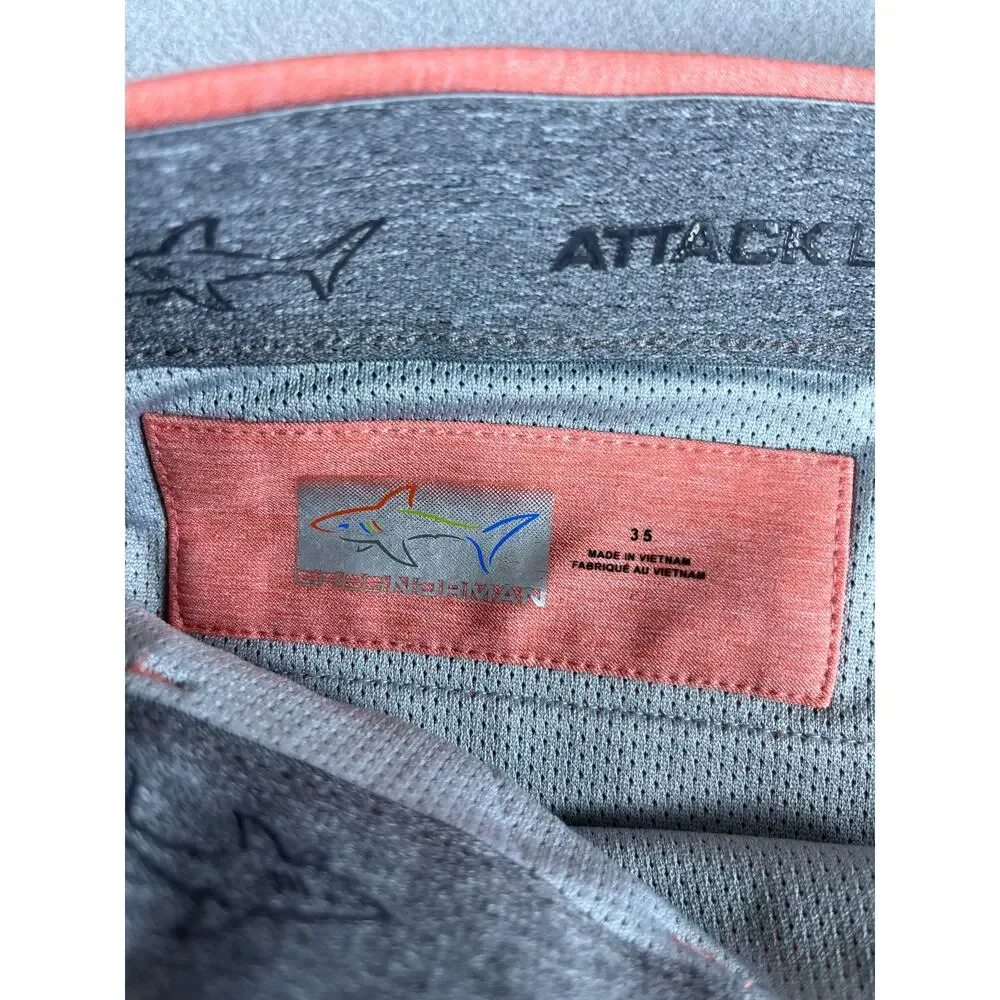 Greg Norman Attack Life Golf Shorts Mens 35 Pink Zip Pocket Outdoor Sport Active